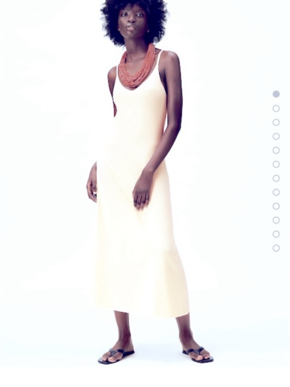 Zara Knit Tie Shoulder Maxi Dress